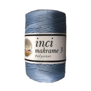 3 mm Bebe Mavisi Makrome İpi Polyester – Güçlü ve Uzun Ömürlü Hobi İpi